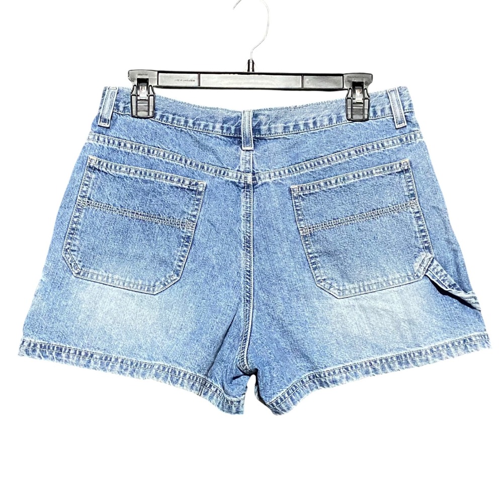 American Eagle Dungarees Vintage Women's 10 Denim Carpenter Shorts Button Fly